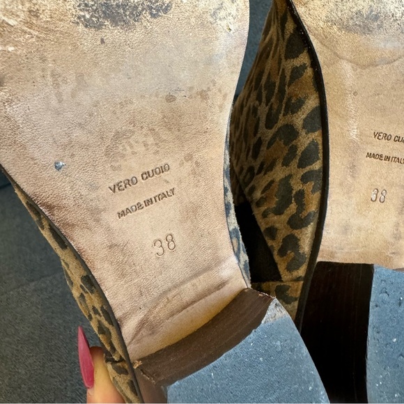 Golden Goose Dana Leopard Brown Boots Ankle Low Heel Booties - Picture 9 of 14